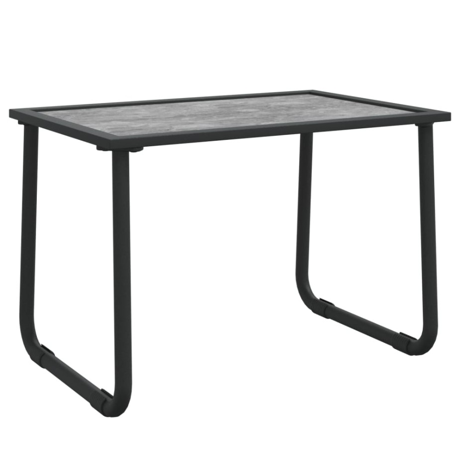 Juego muebles de jardín 3 pzas y cojines acero gris