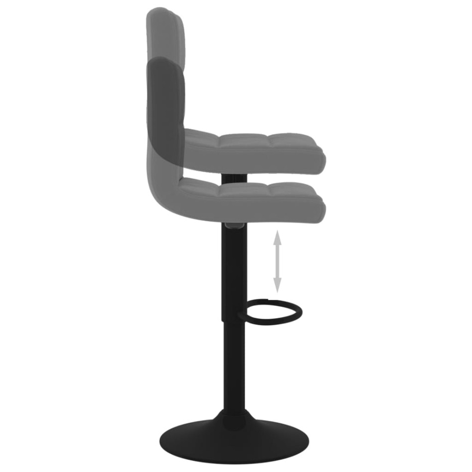 Taburetes de cocina 2 unidades terciopelo gris
