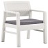 Set de muebles de jardín 4 piezas con cojines plástico