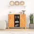 Mueble aparador madera maciza mango marrón/negro 90x33,5x75