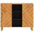Mueble aparador madera maciza mango marrón/negro 90x33,5x75