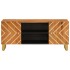 Mueble de TV madera maciza mango marrón y negro 105x33,5x46