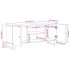 Mueble de TV madera maciza mango marrón y negro 105x33,5x46