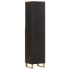 Mueble de baño madera maciza mango marrón negro 38x33,5x160