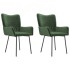 Sillas de comedor 2 unidades terciopelo verde