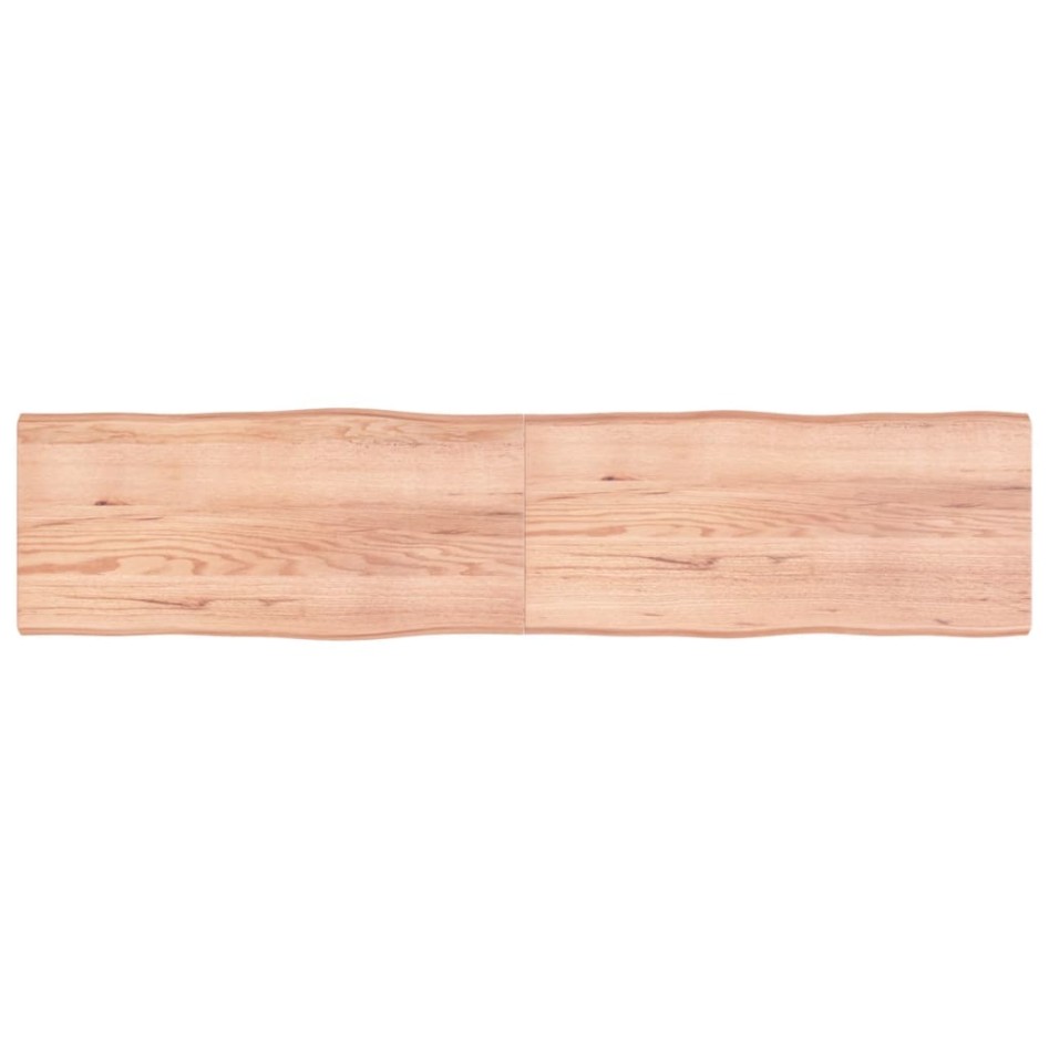 Tablero mesa madera tratada borde natural marrón