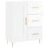 Aparador alto madera contrachapada blanco brillo 69,5x34x180