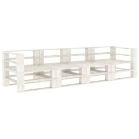 Sofá de palets de jardín 4 plazas madera