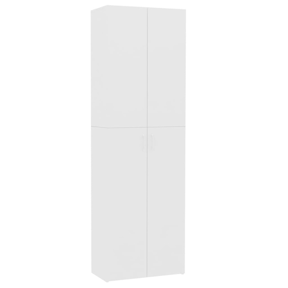 Armario de oficina de madera contrachapada blanco 60x32x190