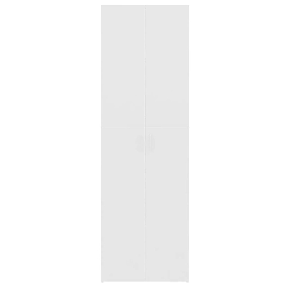 Armario de oficina de madera contrachapada blanco 60x32x190