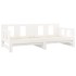Sofá cama extraíble madera maciza de pino blanco 2x(90x200)