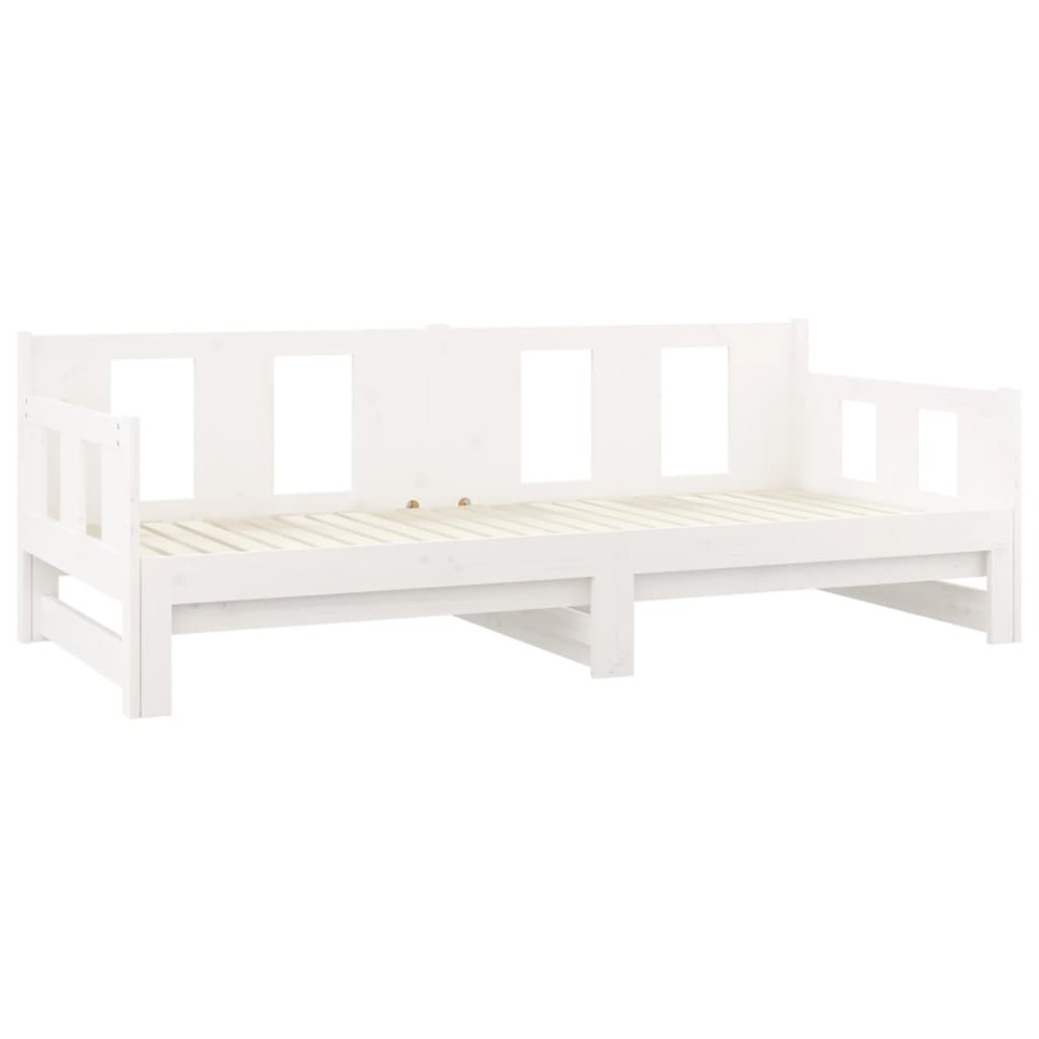Sofá cama extraíble madera maciza de pino blanco 2x(90x200)