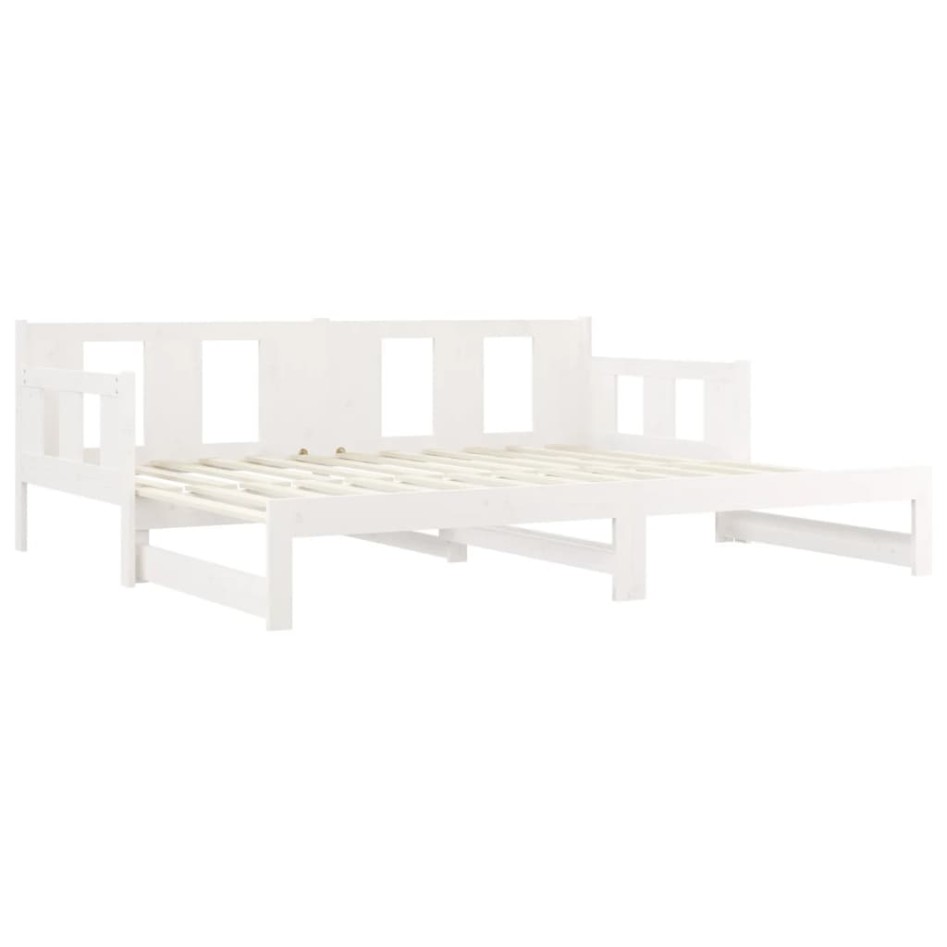 Sofá cama extraíble madera maciza de pino blanco 2x(90x200)