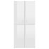 Mueble zapatero contrachapada blanco brillo 80x39x178