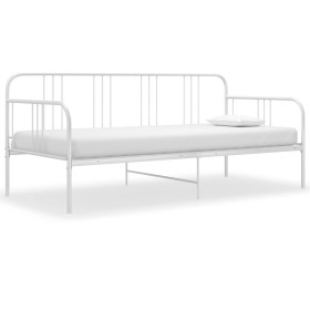 Estructura de sofá cama de metal blanco 90x200