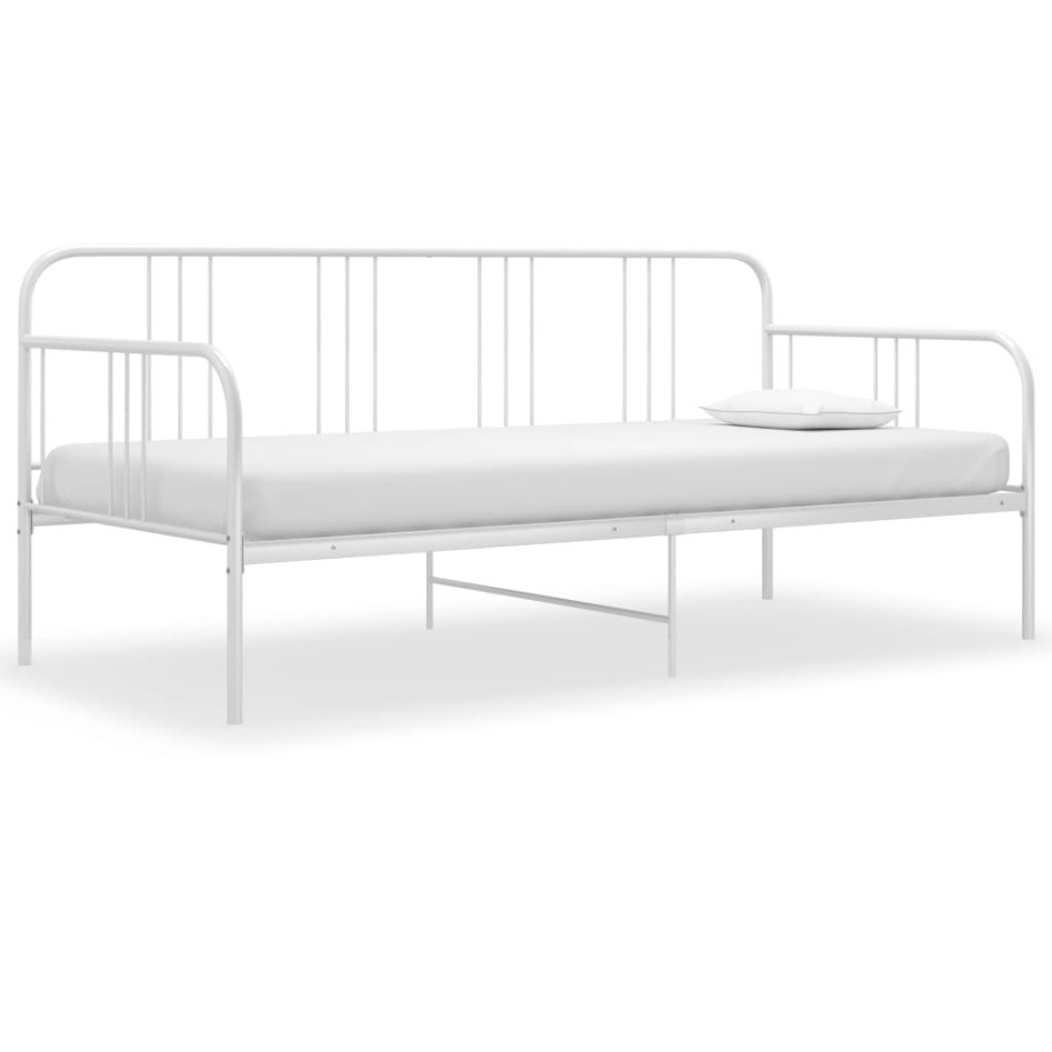 Estructura de sofá cama de metal blanco 90x200