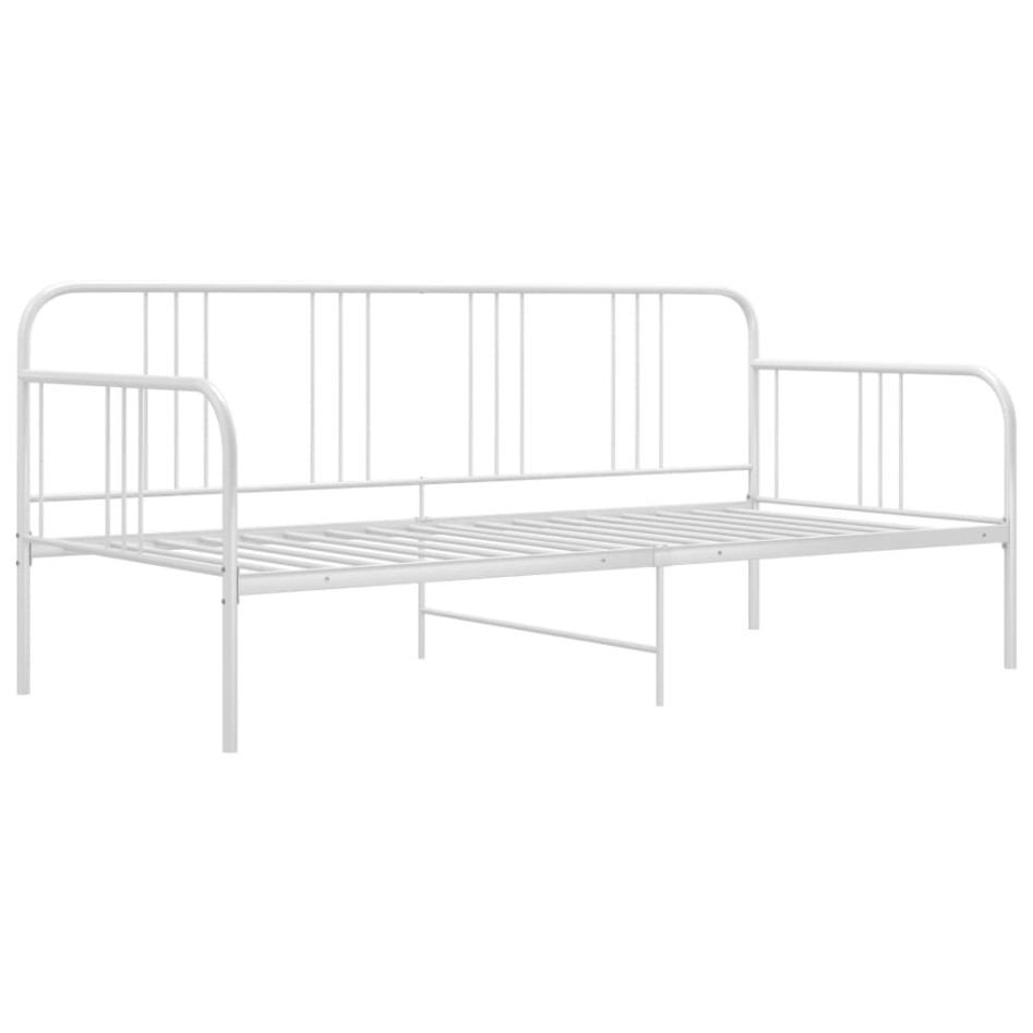 Estructura de sofá cama de metal blanco 90x200