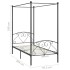 Estructura de cama con dosel metal gris 90x200