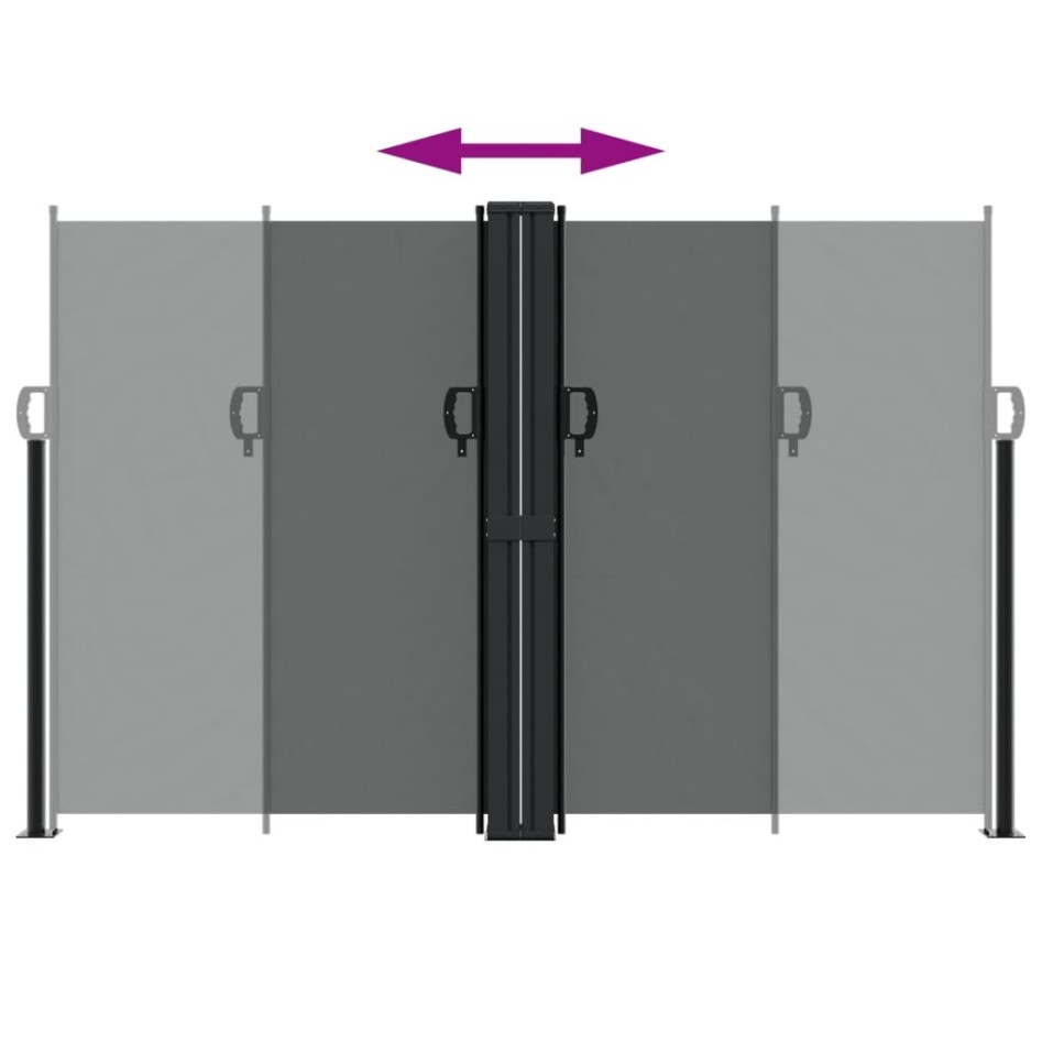 Toldo lateral retráctil antracita 160x1200