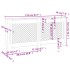 Cubierta para radiador MDF blanco 172x19x81,5