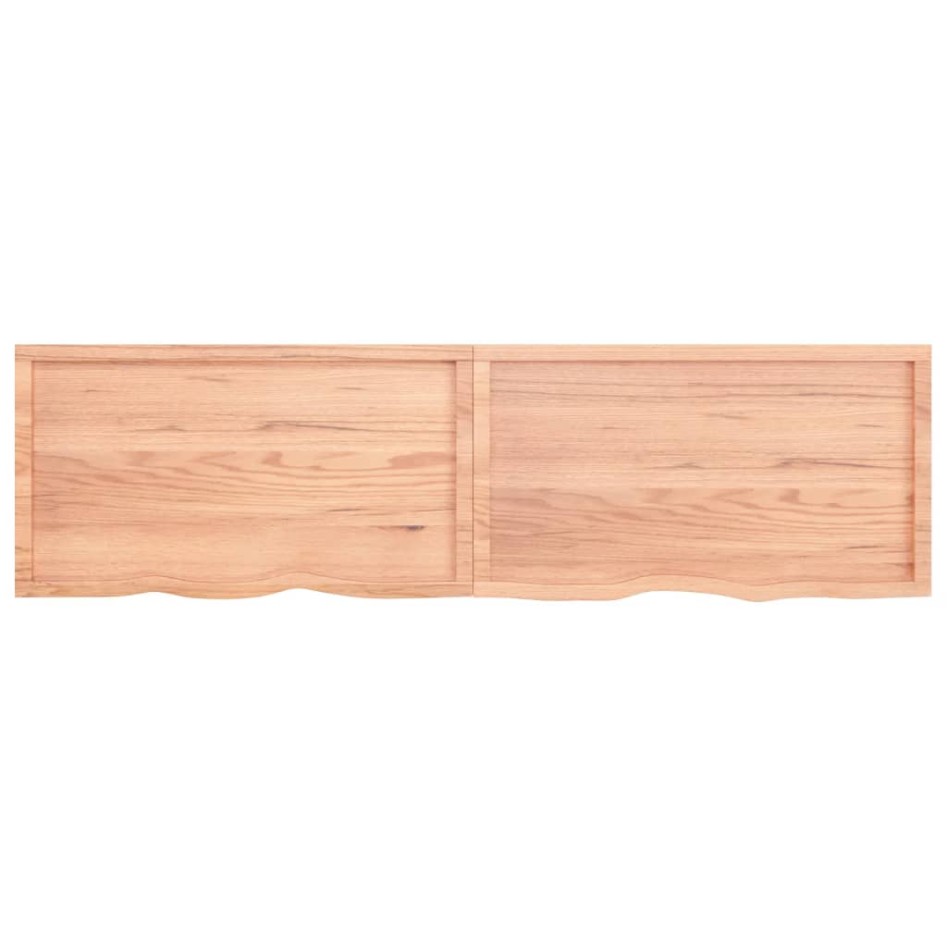 Encimera baño madera maciza tratada marrón claro