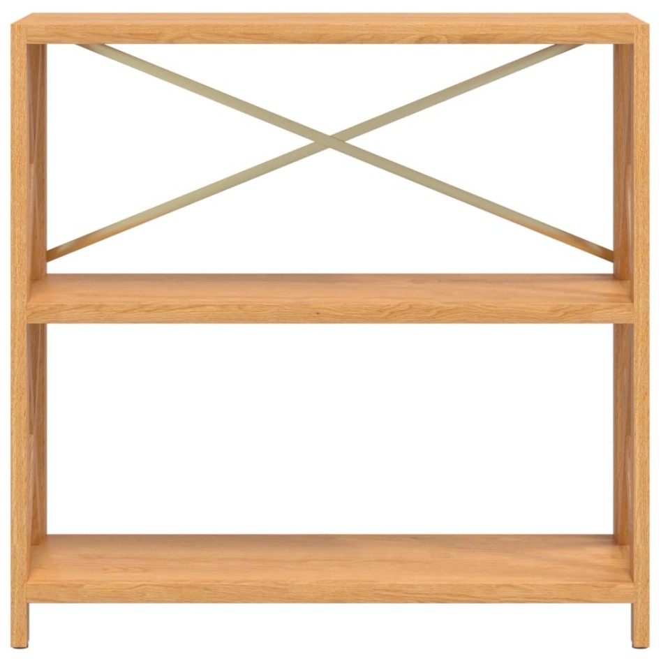 Estantería de 3 niveles madera maciza de roble 80x30x78