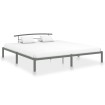 Estructura de cama de metal gris 200x200 cm