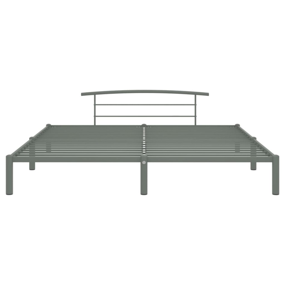 Estructura de cama de metal gris 200x200