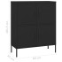 Armario de almacenamiento acero negro 80x35x101,5