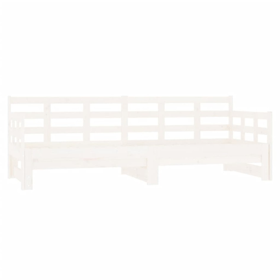 Sofá cama extraíble madera maciza de pino blanco 2x(90x200)
