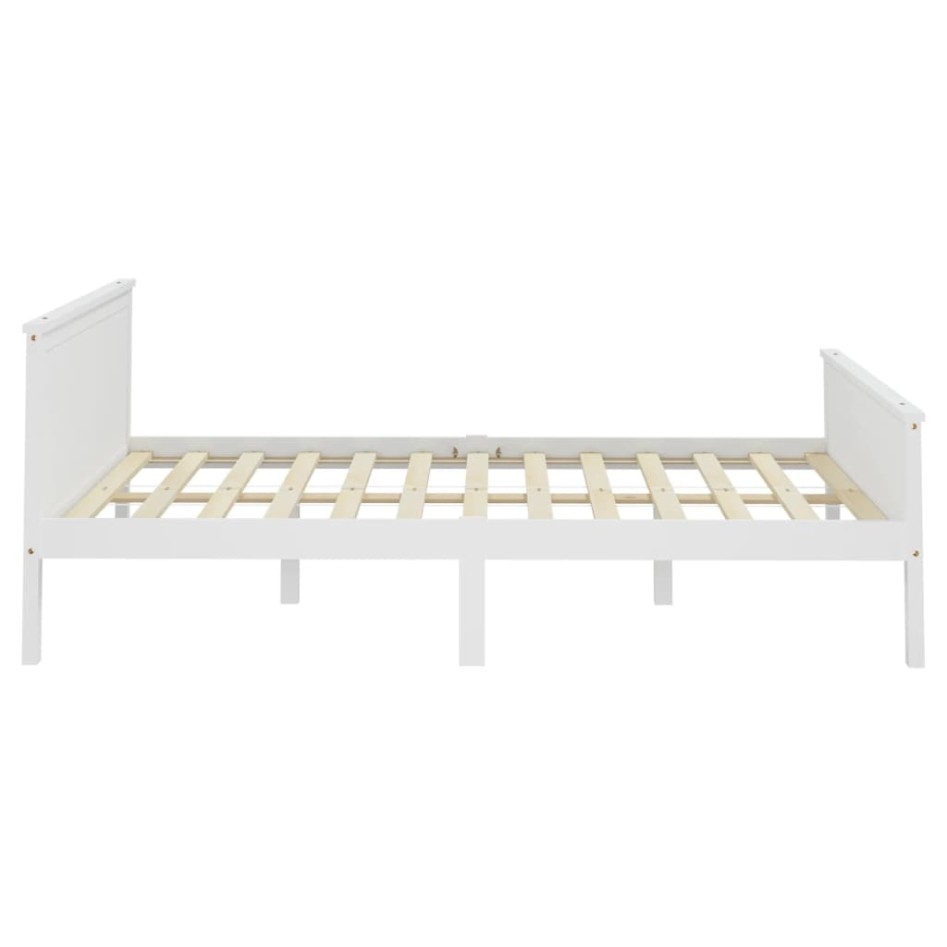 Estructura de cama de madera maciza de pino blanco 160x200