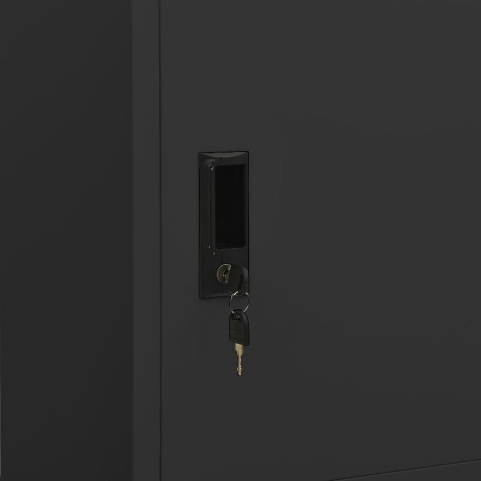 Armario de acero gris antracita 80x50x180