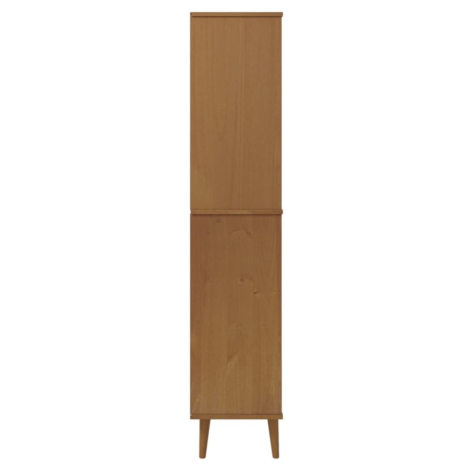 Librería MOLDE madera maciza de pino marrón 85x35x170,5