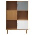 Aparador MOLDE madera maciza de pino marrón 90x35x133,5