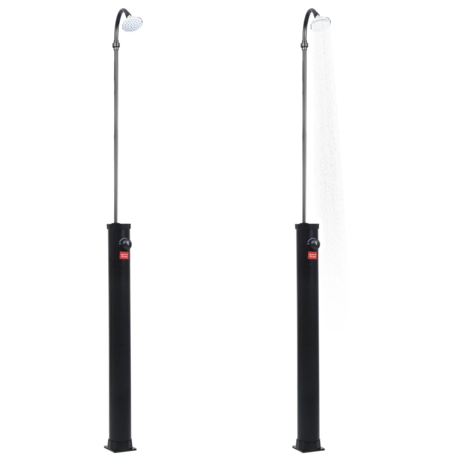 Ducha solar de jardín negro 215 cm 8