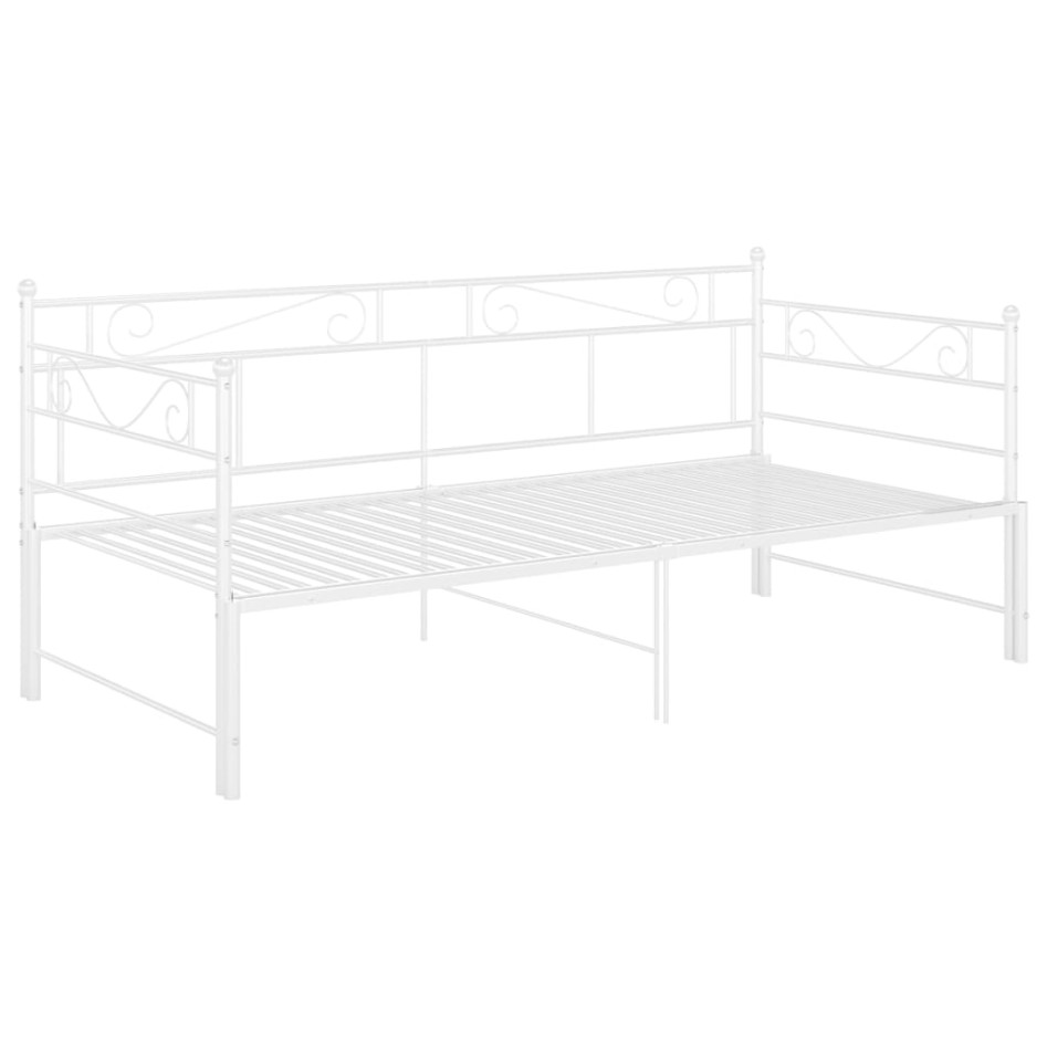 Estructura de sofá cama extraíble metal blanco 90x200