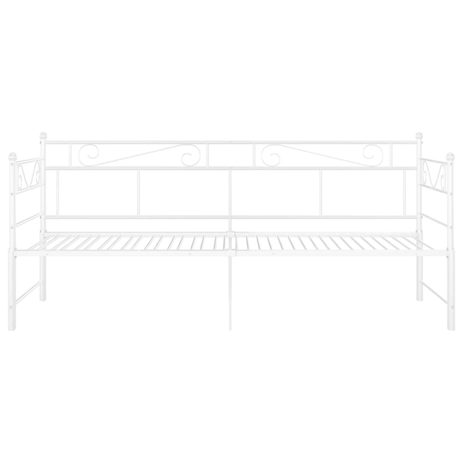 Estructura de sofá cama extraíble metal blanco 90x200