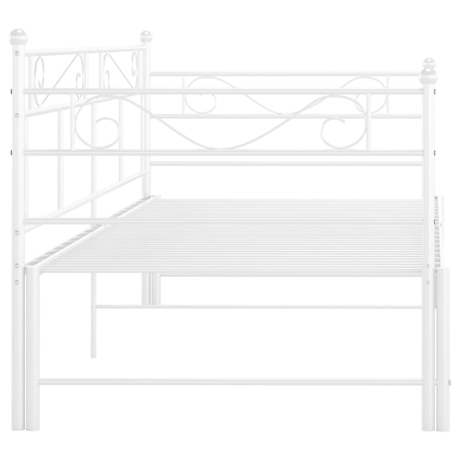 Estructura de sofá cama extraíble metal blanco 90x200