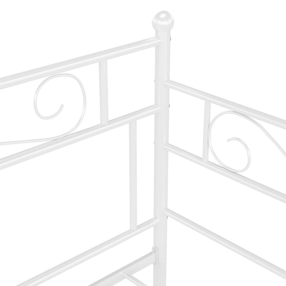 Estructura de sofá cama extraíble metal blanco 90x200