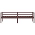 Estructura de cama madera maciza pino marrón oscuro 90x200