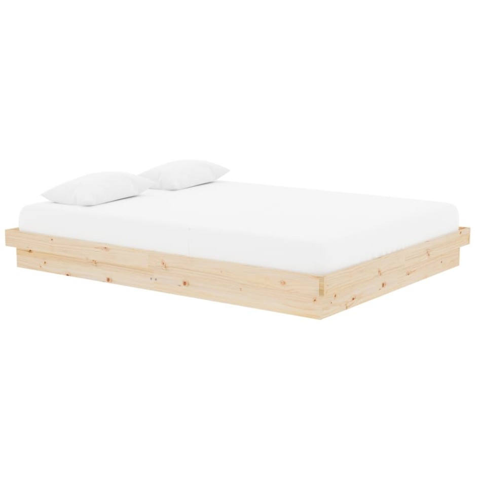 Estructura de cama madera maciza 150x200