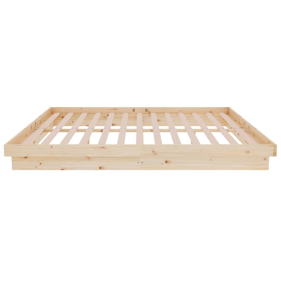 Estructura de cama madera maciza 150x200