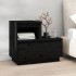 Mesitas de noche 2 uds madera maciza de pino negro 60x34x51