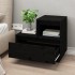 Mesitas de noche 2 uds madera maciza de pino negro 60x34x51