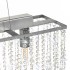 Lámpara de techo con cuentas de cristal plateado 104 cm