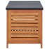 Caja de almacenaje jardín madera maciza eucalipto 150x50x55