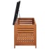Caja de almacenaje jardín madera maciza eucalipto 150x50x55