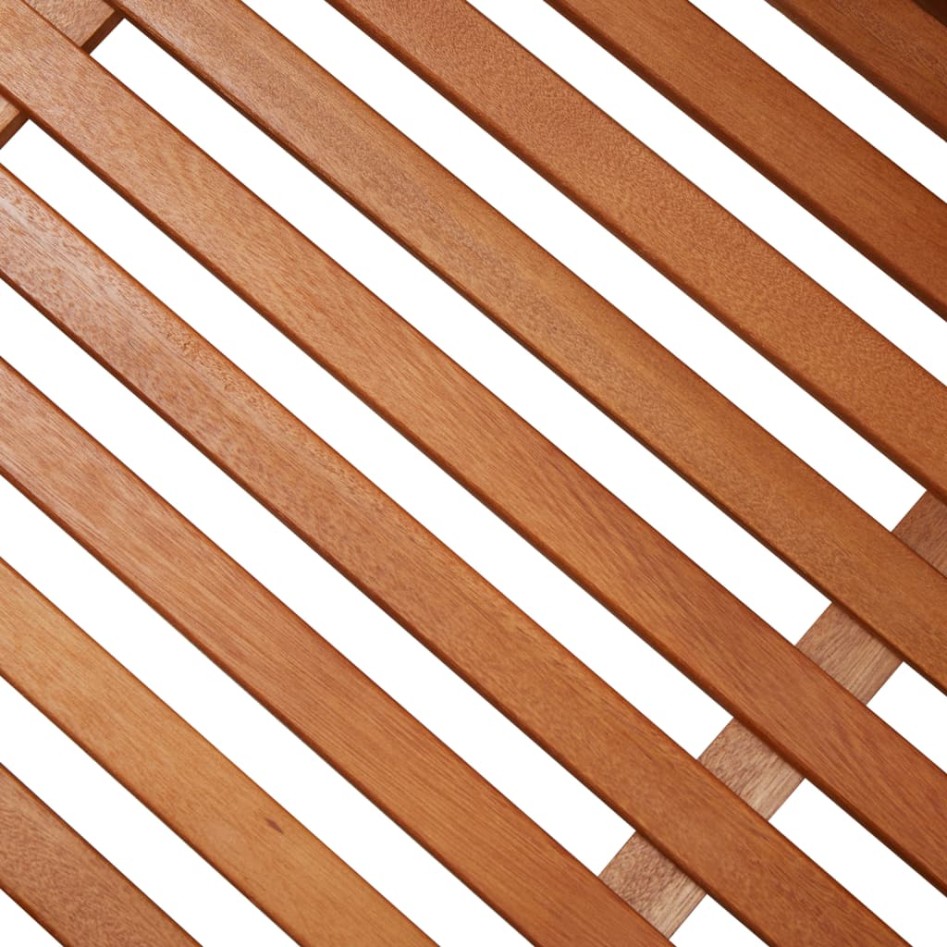 Caja de almacenaje jardín madera maciza eucalipto 150x50x55