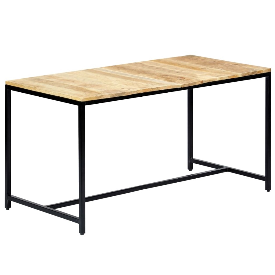 Mesa de comedor madera maciza de mango en bruto 140x70x75