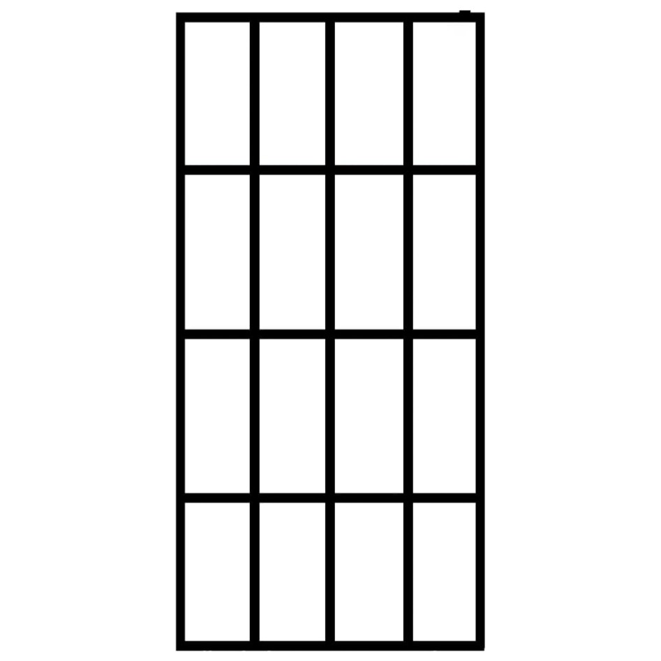 Mampara de ducha de vidrio templado transparente 90x195